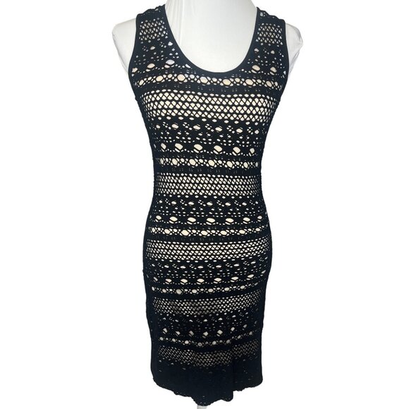 Joseph Ribkoff Dress Tank Body Con Black Knit Size 4 Ladies - Picture 7 of 8